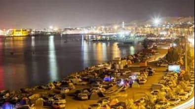 نمای هوایی از سواحل و طبیعت جزیره قشم در خلیج فارس