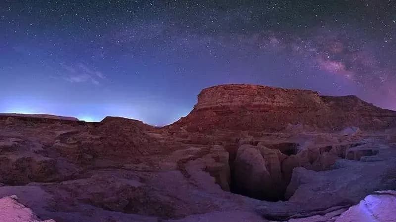 نمایی خیره کننده از غروب آفتاب در جزیره قشم برای اولین بار