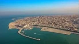 نمای هوایی از تلاقی جزایر قشم و هرمز