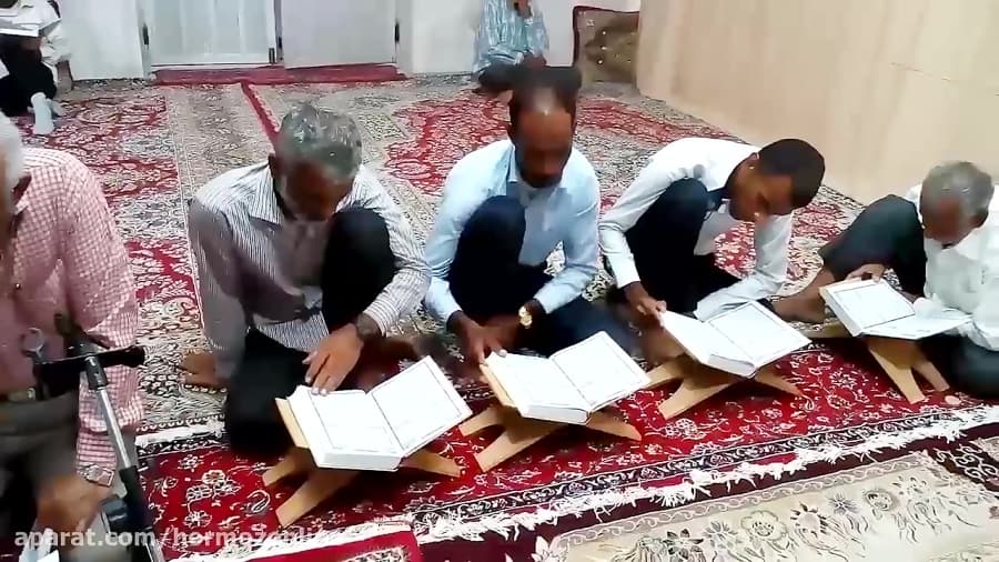 مراسم ختم قرآن مسجد علی ابن ابیطالب (ع) قشم