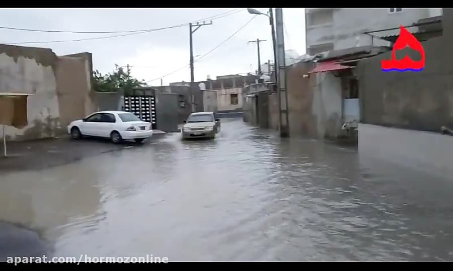 بارندگی 20 دی 1398 جزیره قشم