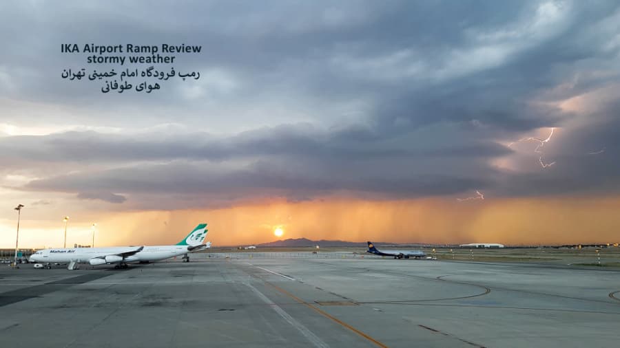 هوای طوفانی فرودگاه امام خمینی تهران || IKA Airport Ramp Review