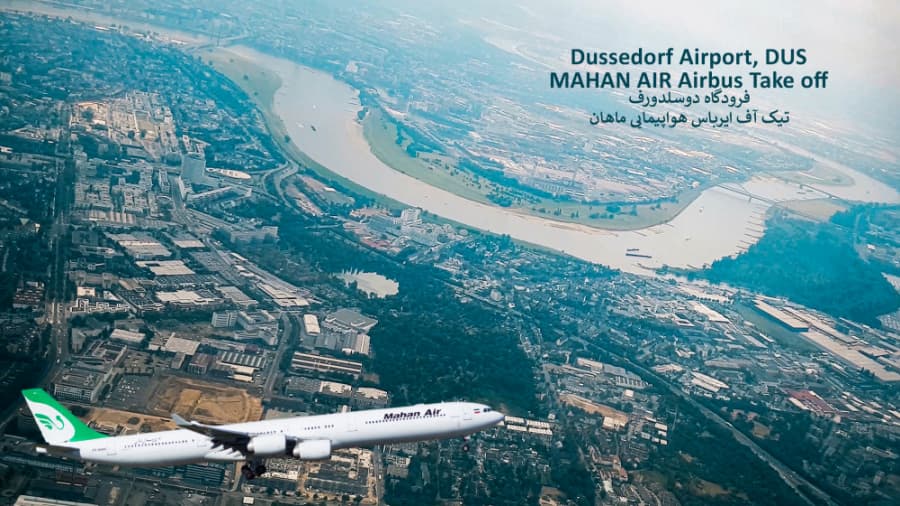 فرودگاه دوسلدورف آلمان، تیک آف هواپیمایی ماهان || Dusseldorf Airport, Mahan Air