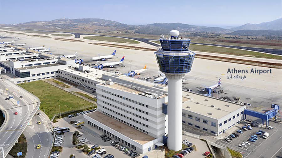 فرود ایرباس 340 هواپیمایی ماهان، فرودگاه آتن، یونان || Athens Airport