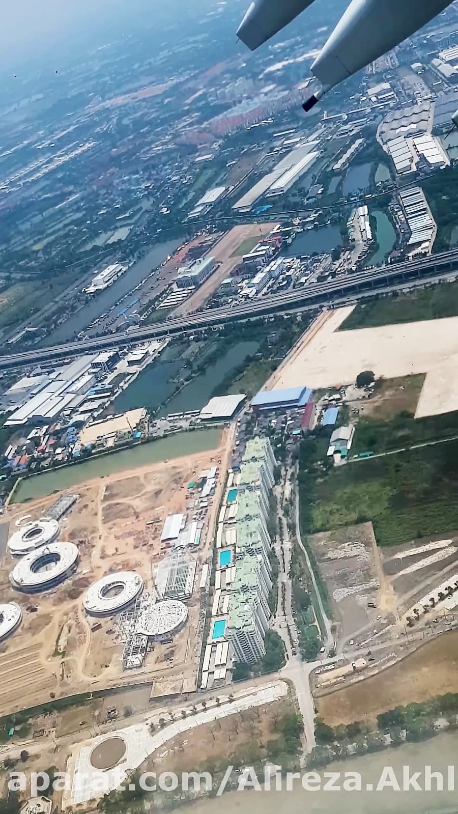 تیک آف از فرودگاه سوارنابوم بانکوک، نمای شهر بانکوک از بالا || Bangkok