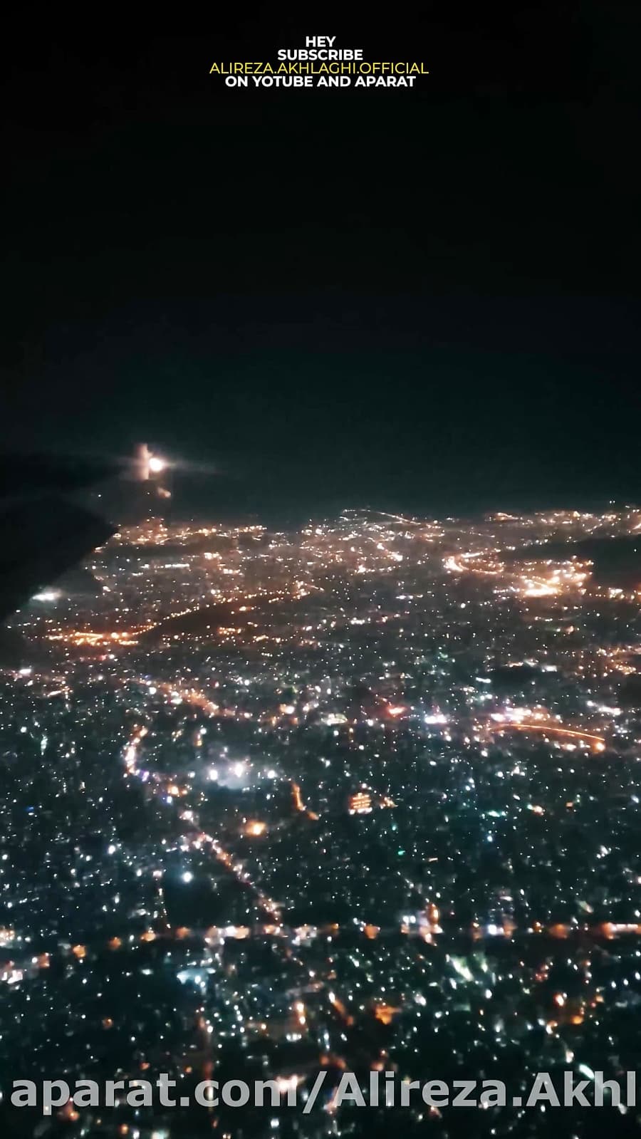 فرود در فرودگاه مهرآباد تهران و نمای زیبای شهر تهران در شب // Mahan Air