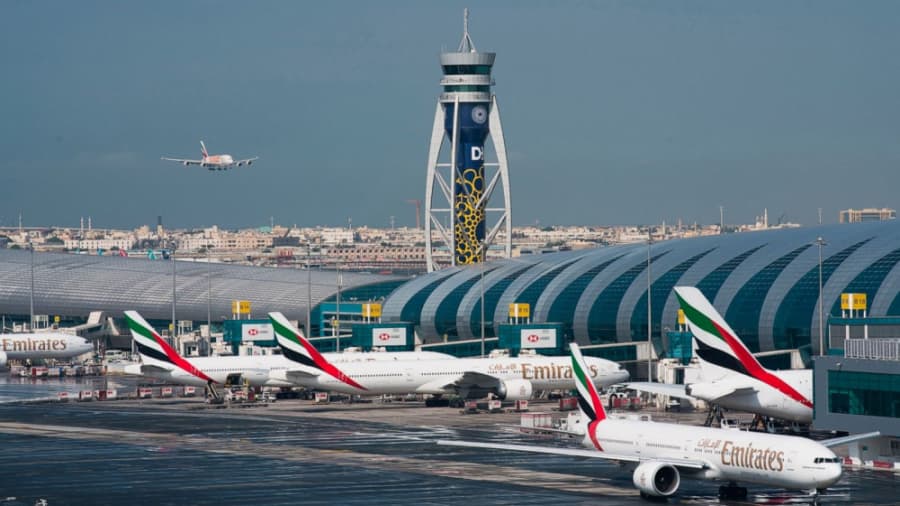 تیک آف ایرباس هواپیمایی ماهان از فرودگاه دوبی // Dubai Airport