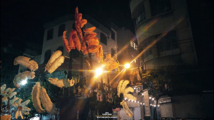 گذر هیئت های مذهبی از خیابان سلسبیل تهران، محرم در ایران 1401