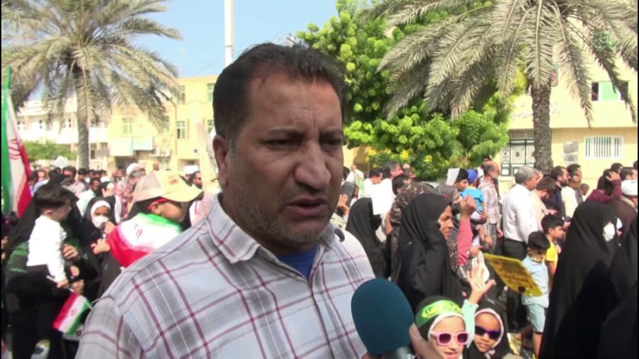 راهپیمایی روز 13 آبان جزیره قشم