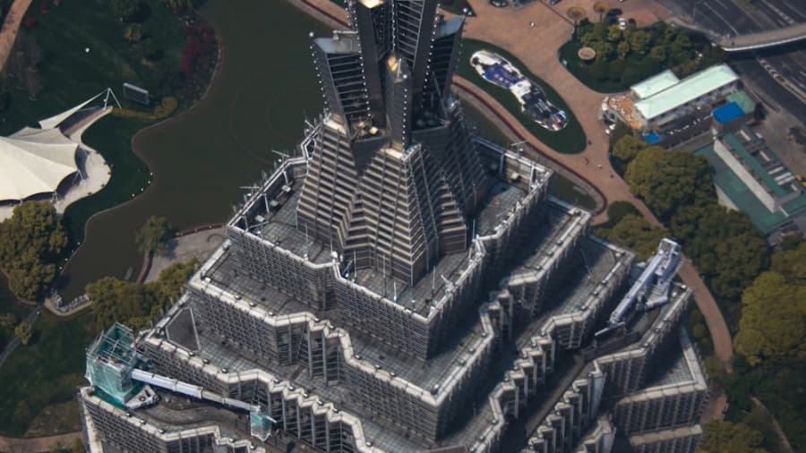 برج جین مائو که یک زمانی بلندترین برج کشور چین بود // Jin Mao Tower