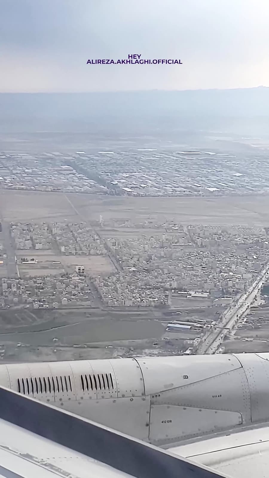 نمای شهر حسن آباد (قبل از فرود در فرودگاه بین المللی امام خمینی تهران) // ماهان