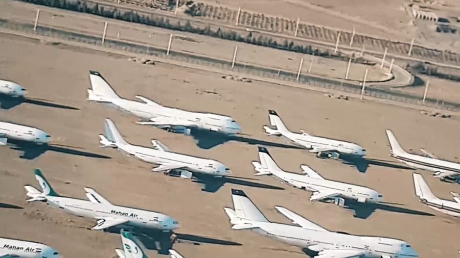 محل نگهداری هواپیماهای بازنشسته // فرودگاه بین المللی امام خمینی تهران