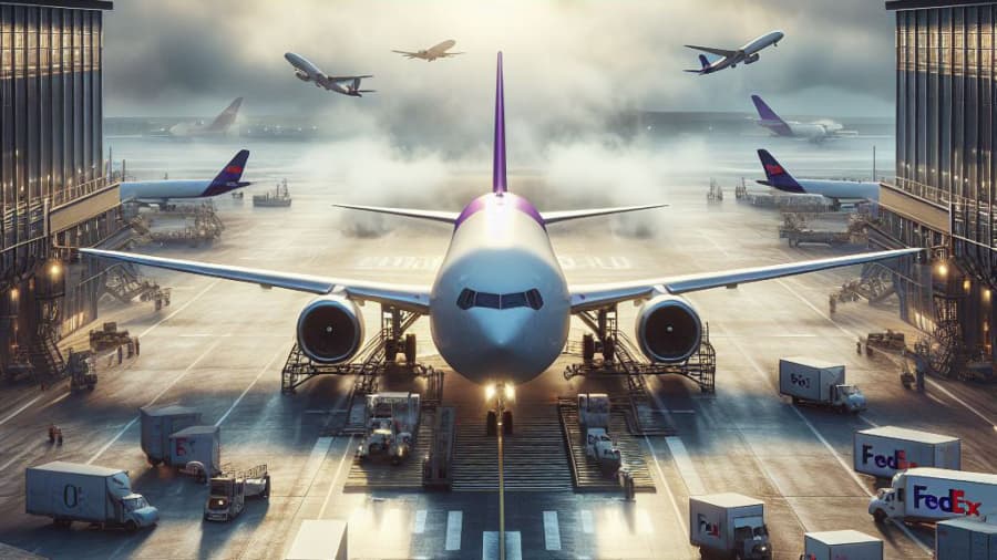 فرود هواپیمای شرکت هواپیمایی فِدِکس // Fedex Cargo Airlines Landing