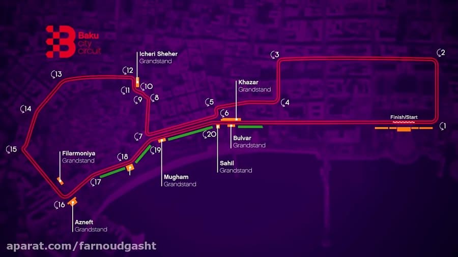 فرمول 1 باکو (معرفی پیست باکو) فرنود گشت مجری تور