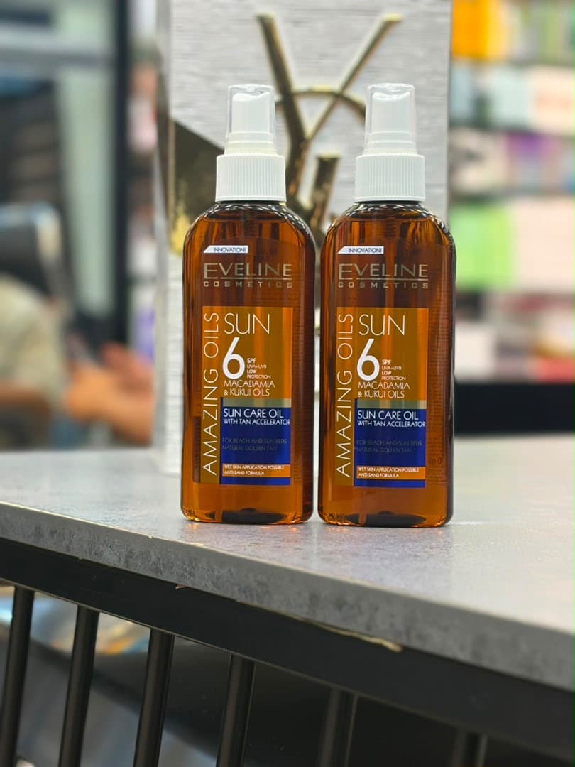 روغن برنزهکنندهٔ اولاین Sun Amazing Oils با SPF 6 در فروشگاه سمرون قشم