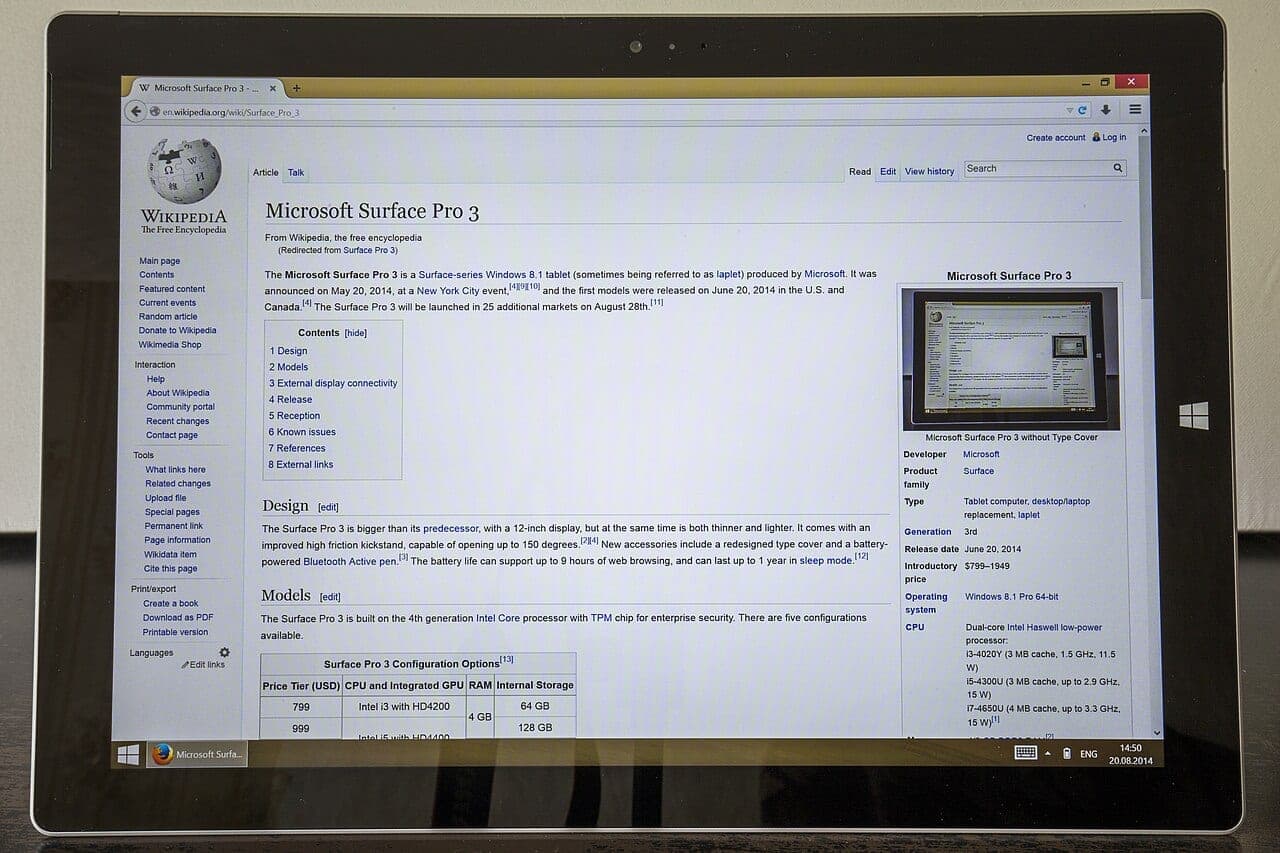 سرفیس پرو ۸ – Core i5 / 8GB / 256GB